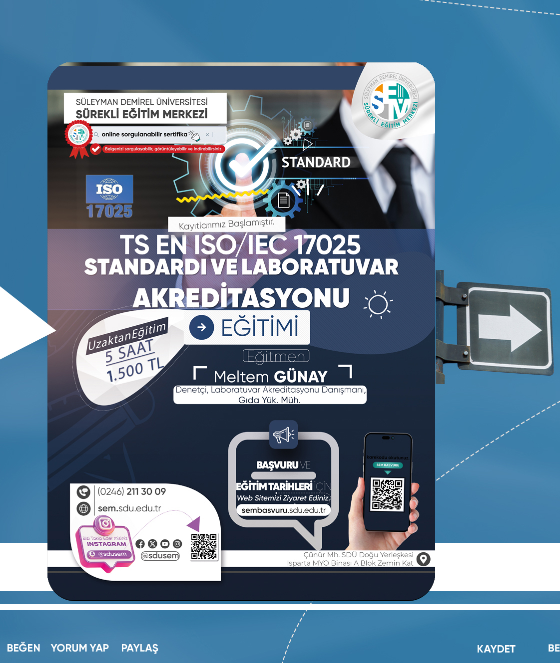 TS EN ISO/IEC 17025 STANDARDI VE LABORATUVAR AKREDİTASYONU EĞİTİMİ