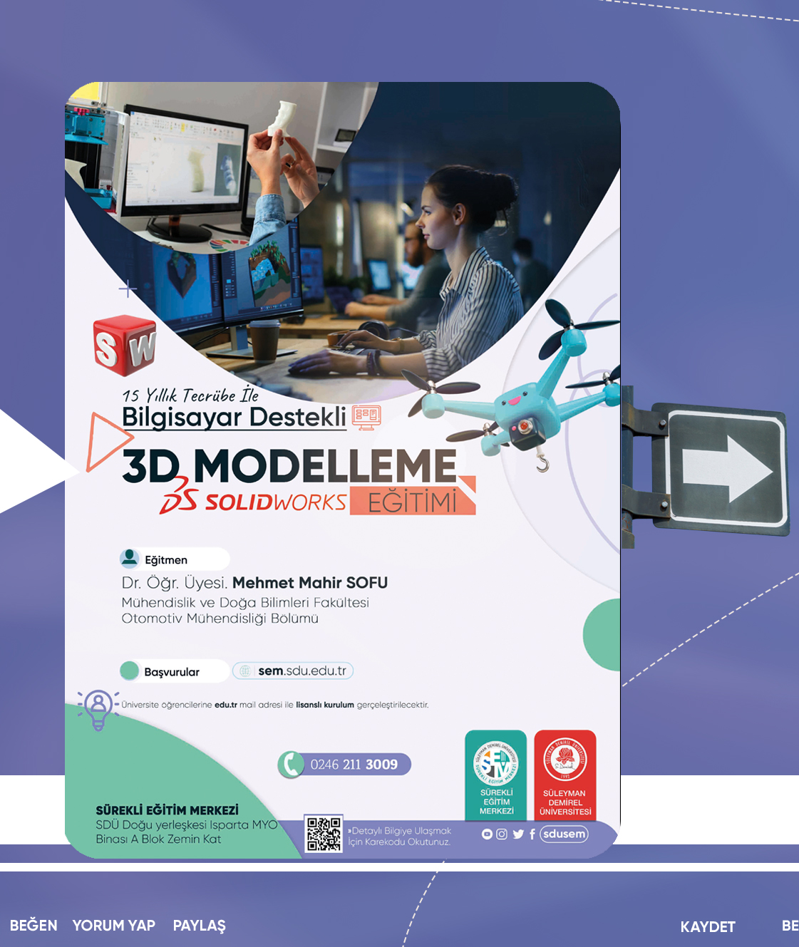 SEM eğitim afişi 2