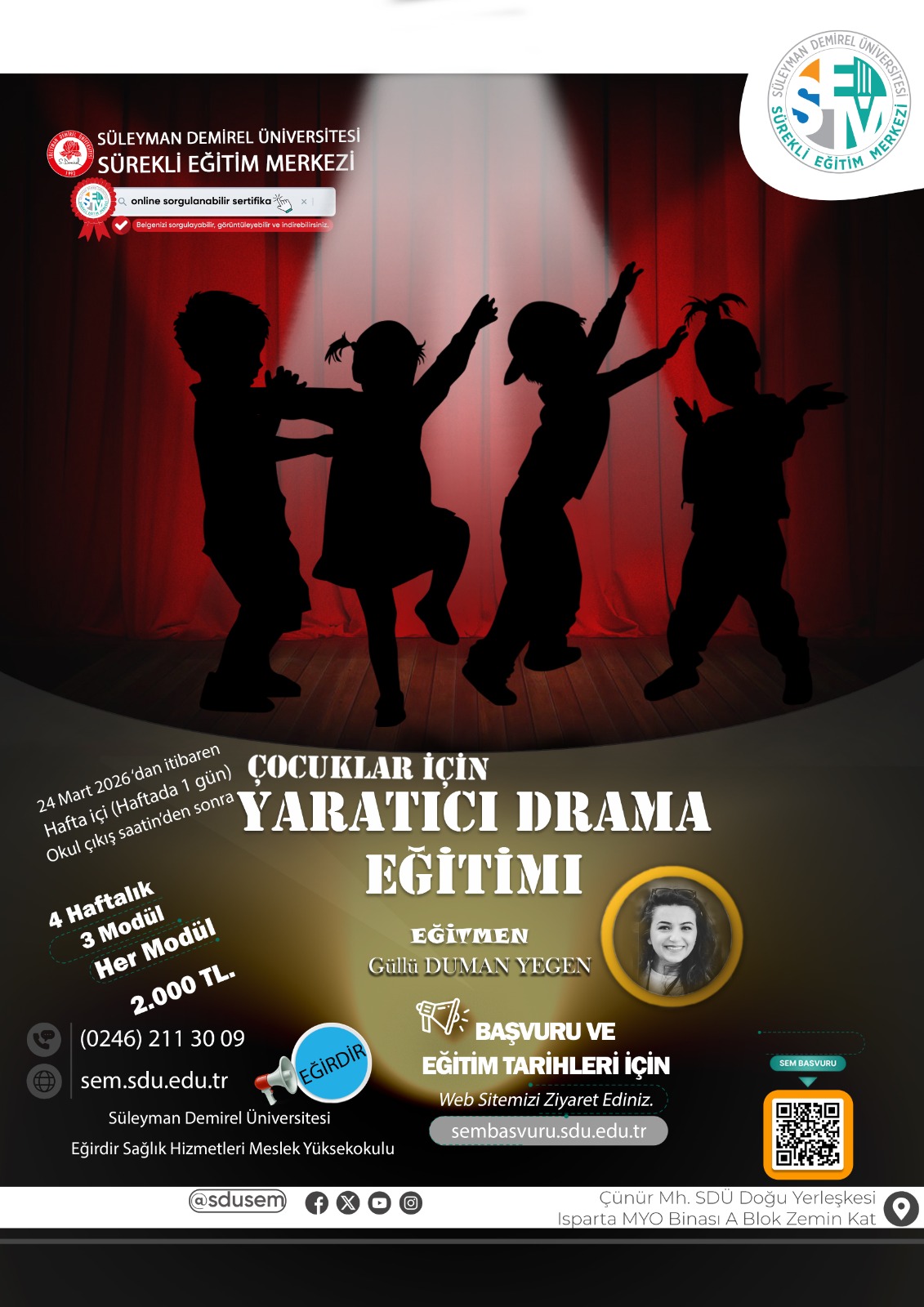 Çocuklar İçin Yaratıcı Drama Eğitimi - EĞİRDİR