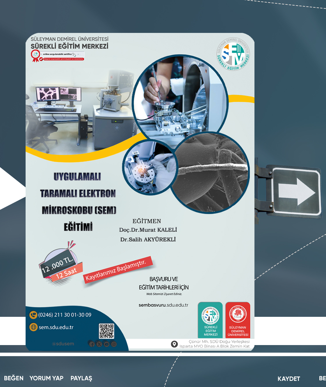 UYGULAMALI TARAMALI ELEKTRON MİKROSKOBU EĞİTİMİ